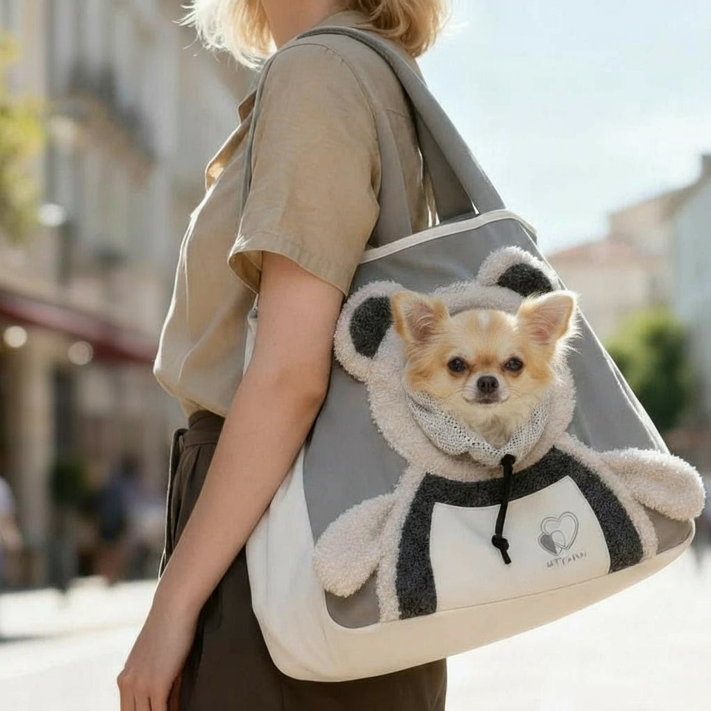 BOLSO TRANSPORTADOR PARA MASCOTAS DISEÑO ADORABLE