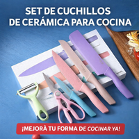 SET DE CUCHILLOS DE CERÁMICA PARA COCINA – 6 PIEZAS